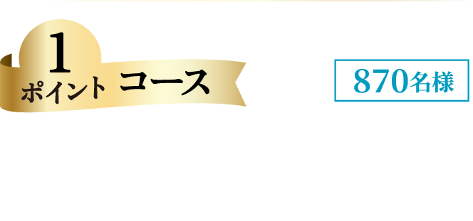 1ポイントコース えらべるPay 300円分 「870名様」 当選画面に受取有効期間が明記されていますのでご確認の上、期間内にご使用ください。