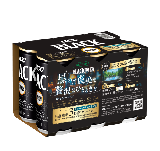 UCC BLACK無糖 缶185g 6缶パック