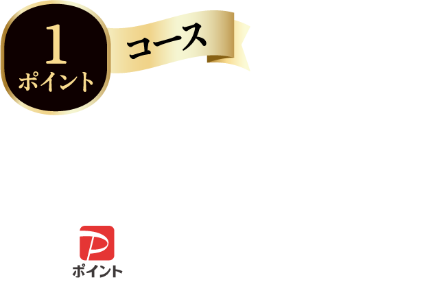 1ポイントコース 9,900名様 PayPayポイント 100円分