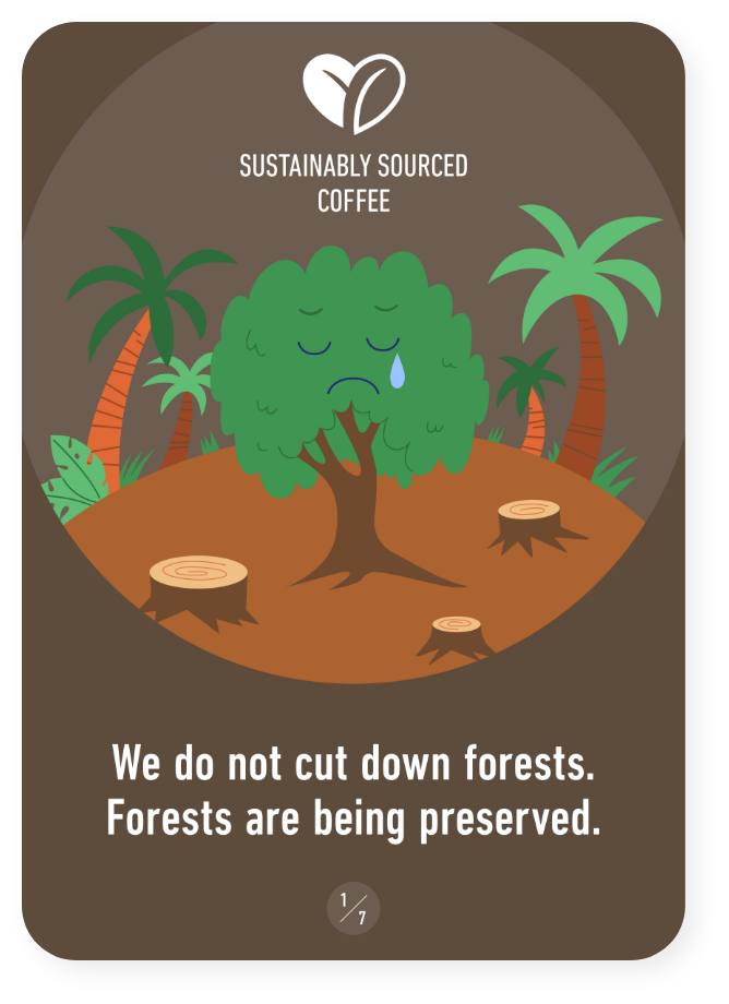 We do not cut down forests. Forestes are being preserved.