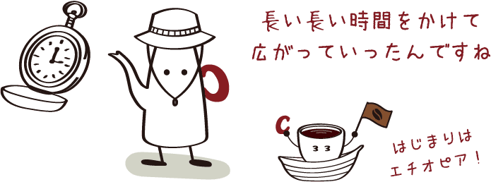 長い長い時間をかけて広がっていったんですね はじまりはエチオピア！