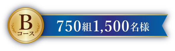 Bコース750組1,500名様